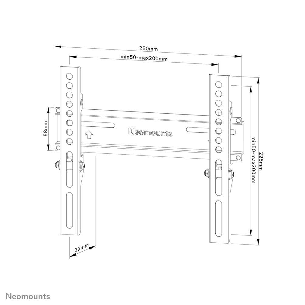 Neomounts WL30-350BL12 Soporte de pared para TV 24-55" - fijo - bloqueable